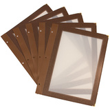 Securit inserts pour protge-menus WOOD, marron