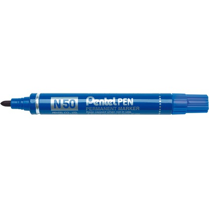 Pentel Marqueur permanent N50, pointe ogive, bleu