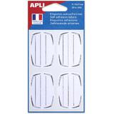 APLI etiquettes pour livre, blanc/gris, 37 x 55 mm, lignes