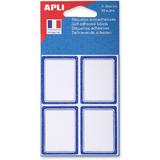 APLI etiquettes pour livre, cadre bleu, 38 x 50 mm, uni