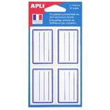 APLI etiquettes pour livre, blanc/bleu, 36 x 56 mm, lignes