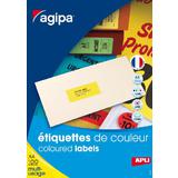 APLI etiquette d'adresse, 70 x 31 mm, coins droits, jaune