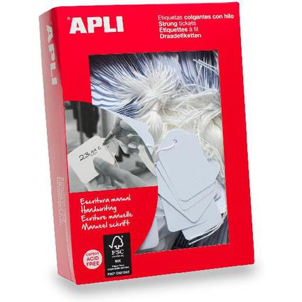 APLI Etiquette  suspendre, dimensions: 18 x 29 mm, blanc