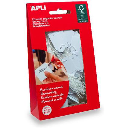 APLI Etiquette  suspendre, dimensions: 28 x 43 mm, blanc