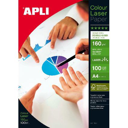 APLI Papier photo, A4, 160 g/m2, brillant recto/verso