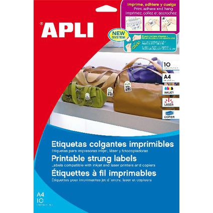 APLI Etiquette imprimable  fil, blanc, 22 x 35 mm