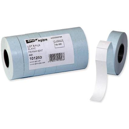 APLI Etiquette pour étiqueteuse, 16 x 18 mm, blanc