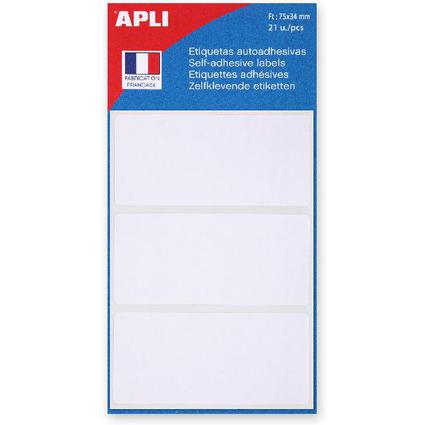 APLI Etiquette multi-usage, 34 x75 mm, blanc