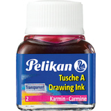 Pelikan encre de chine A, 10 ml dans un flacon, rouge carmin