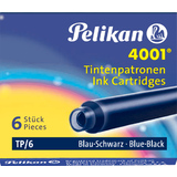 Pelikan cartouches d'encre 4001 TP/6, bleu-noir