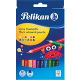 Pelikan crayons de couleur pais, tui en carton de 12