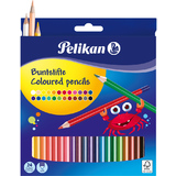 Pelikan crayons de couleur standard, tui en carton de 24,