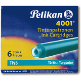 Pelikan cartouches d'encre 4001 TP/6, turquoise