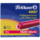 Pelikan cartouches d'encre 4001 TP/6, rouge