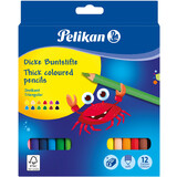 Pelikan crayons de couleur triangulaires Jumbo, tui en