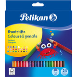 Pelikan crayons de couleur triangulaire minces, tui en