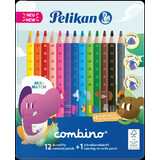 Pelikan crayon de couleur combino, tui en mtal de 12