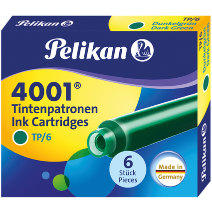 Pelikan Cartouches d'encre 4001 TP/6, vert fonc