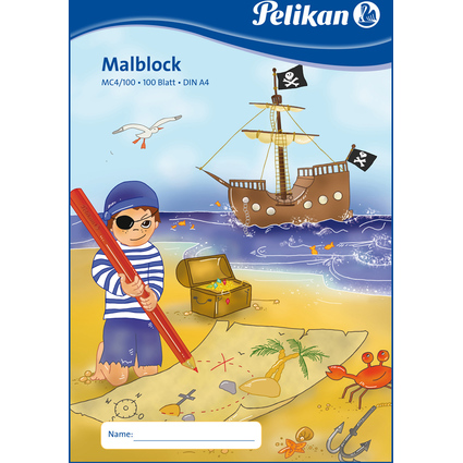 Pelikan Bloc  dessin MC 4/100, A4, 70 g/m2, 100 feuilles