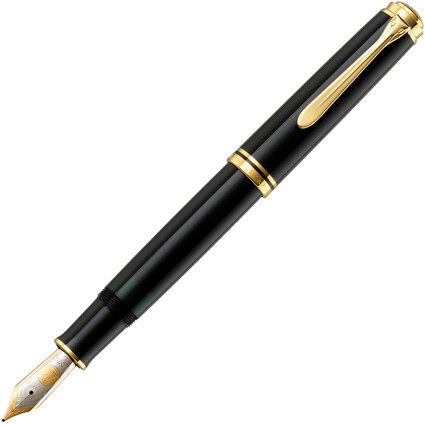 Pelikan Stylo plume "Souvern 800", noir/or, EF