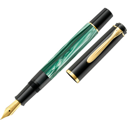 Pelikan Stylo plume M 200, vert marbr, taille de plume: F