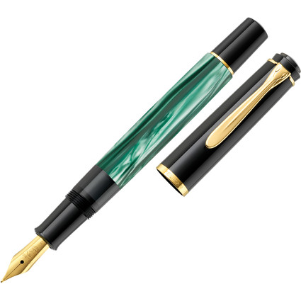 Pelikan Stylo plume M 200, vert marbr, taille de plume: F