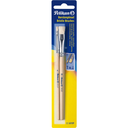 Pelikan Kit de pinceau brosse 613 F, 2 pices, assorti