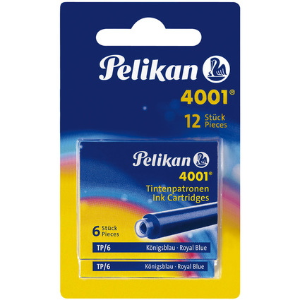 Pelikan Cartouches d'encre 4001 TP/6/2/B, bleu royal