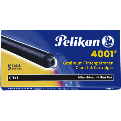Pelikan Cartouches d'encre longues 4001 GTP/5, noir
