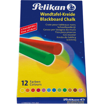 Pelikan Craie pour tableaux noirs 745/12, color, tui en