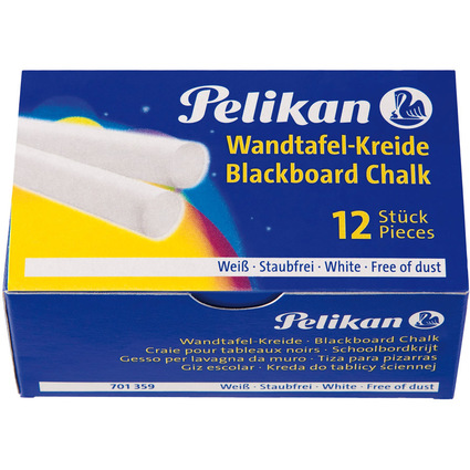 Pelikan Craie pour tableaux noirs 755/12, blanc, tui carton
