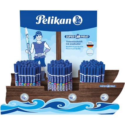 Pelikan Prsentoir Effaceurs d'encre dans bateau de pirates