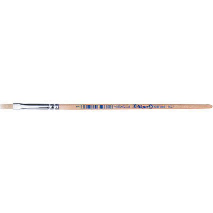 Pelikan Pinceau  soie 613 F, N. 2, manche en bois non laqu