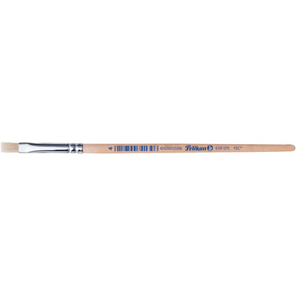Pelikan Pinceau  soie 613 F, N. 4, manche en bois non laqu