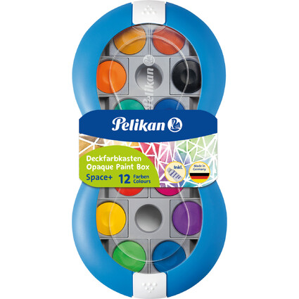 Pelikan Bote de peinture Space+, 12 couleurs, bleu