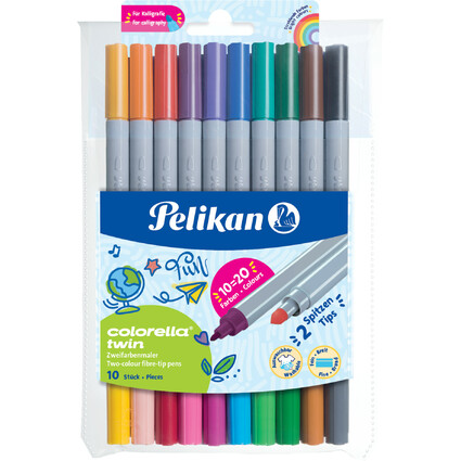 Pelikan Feutres colorella twin, rond, tui de 10