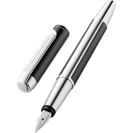 Pelikan Stylo plume "PURA", taille de plume : M, anthracite