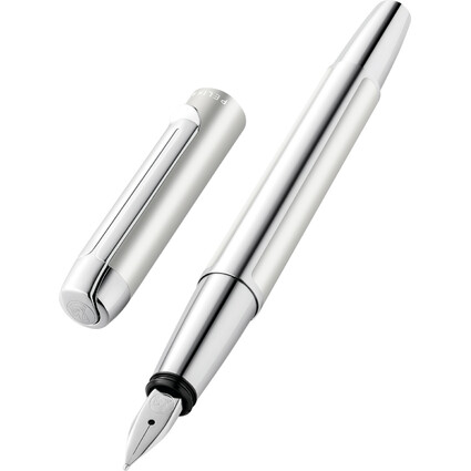 Pelikan Stylo plume "PURA", taille de plume : F, argent