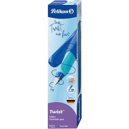 Pelikan Stylo plume Twist Deep Blue, bleu fonc