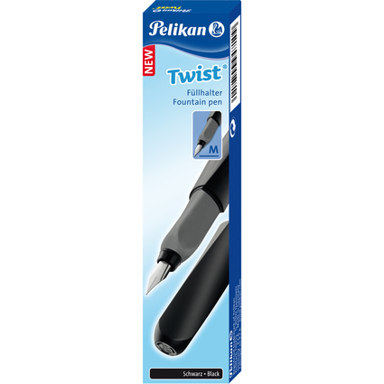 Pelikan Twist stylo plume Black, noir/gris
