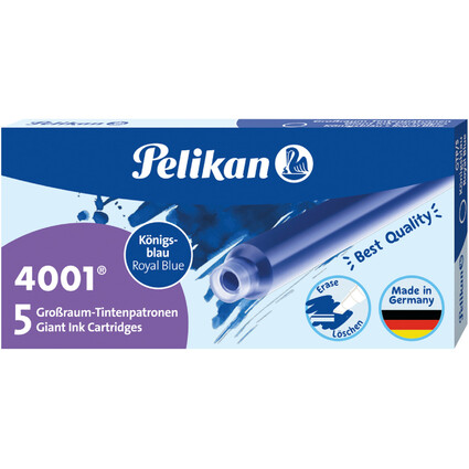 Pelikan Cartouche grande capacit 4001 GTP/5, bleu royal