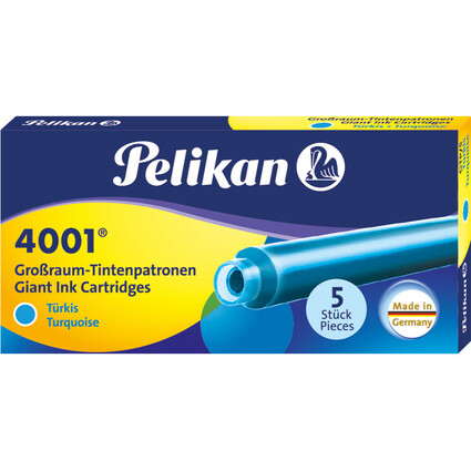 Pelikan Cartouches d'encre grand volume 4001 GTP/5,turquoise