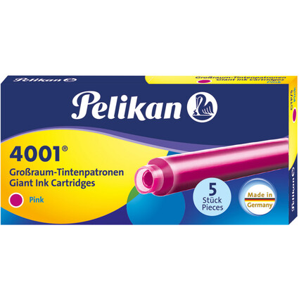 Pelikan Cartouches d'encre grand volume 4001 GTP/5, rose