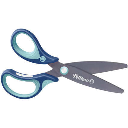 Pelikan Ciseaux scolaires griffix, rond, bleu, pour gauchers