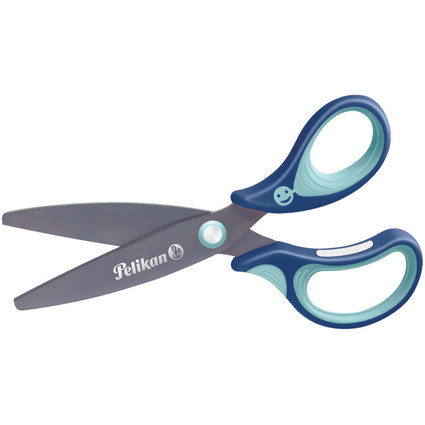 Pelikan Ciseaux scolaires griffix, rond, bleu,pour droitiers