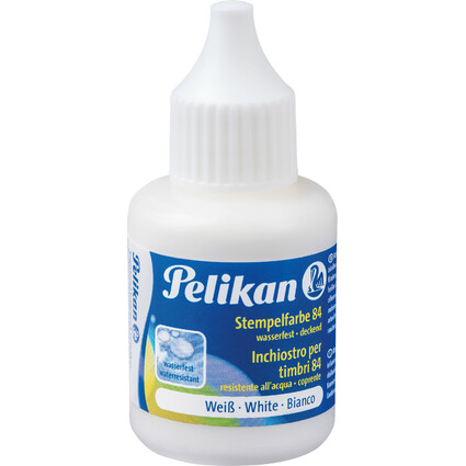 Pelikan Encre  tampons 84, rsistant  l'eau, blanc,