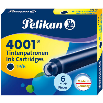 Pelikan Cartouches d'encre 4001 TP/6, bleu-noir