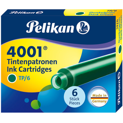 Pelikan Cartouches d'encre 4001 TP/6, vert fonc