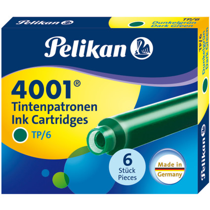 Pelikan Cartouches d'encre 4001 TP/6, vert fonc