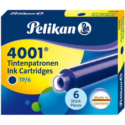 Pelikan Cartouche d'encre 4001 TP/6, bleu royal